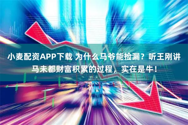 小麦配资APP下载 为什么马爷能捡漏？听王刚讲马未都财富积累的过程，实在是牛！