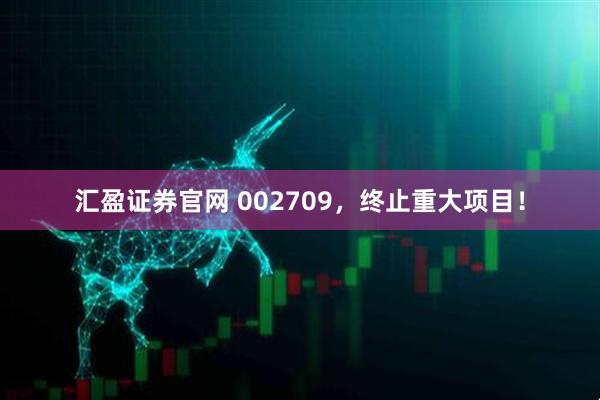 汇盈证券官网 002709，终止重大项目！